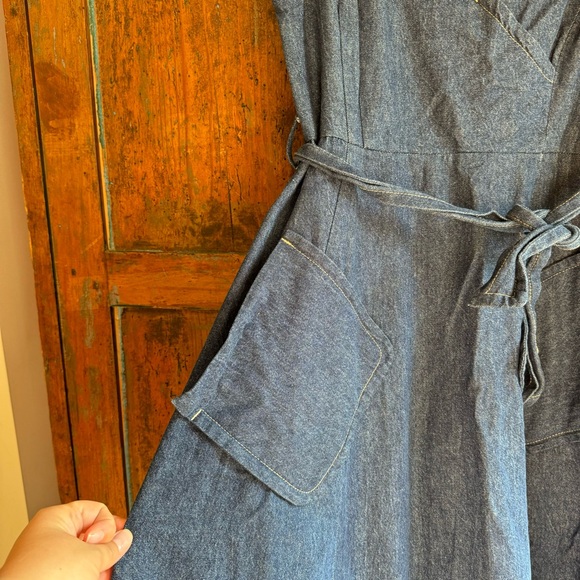 Hope for Flowers by Tracy Reese Denim Dress with Petticoat - Picture 9 of 10